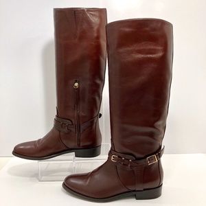 Burberry Prorsum Brown Leather Riding Boots Size 9